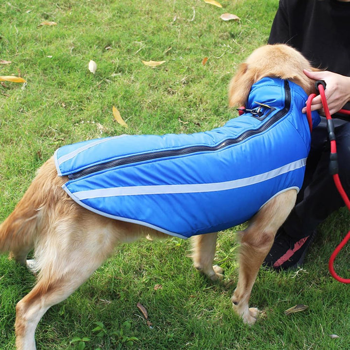 Idepet Wasserdichter Hundemantel Winter Warme Jacke, Winddichte Haustierkleidung Hundejacke Outfit f