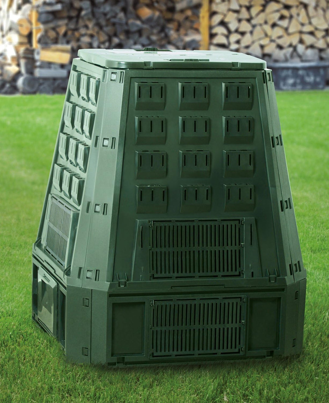 Kompostierungsanlage EVOGREEN 630L, Abmessungen (mm) 900x910x1070, Farbe Schwarz