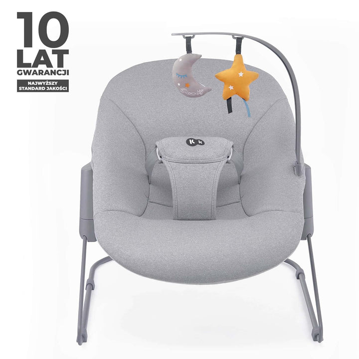 Kinderkraft Leichte Babywippe CALMEE, Babyliege mit Spielbügel, Natürliches Schaukeln, Anti-Rutsch-E