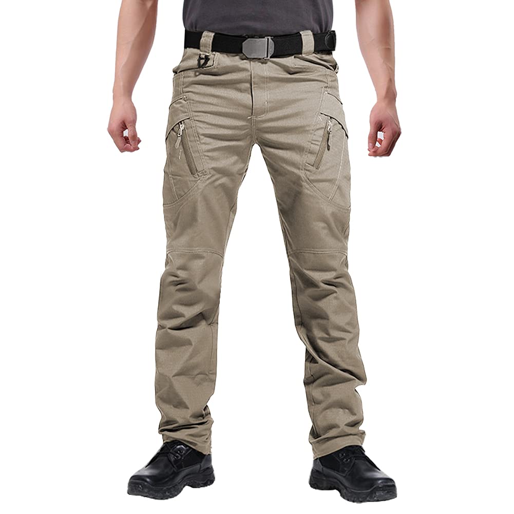 FEDTOSING Cargohose Herren Vintage Militär Tactical Hosen mit Stretch Arbeitshose Outdoor Viele Tasc
