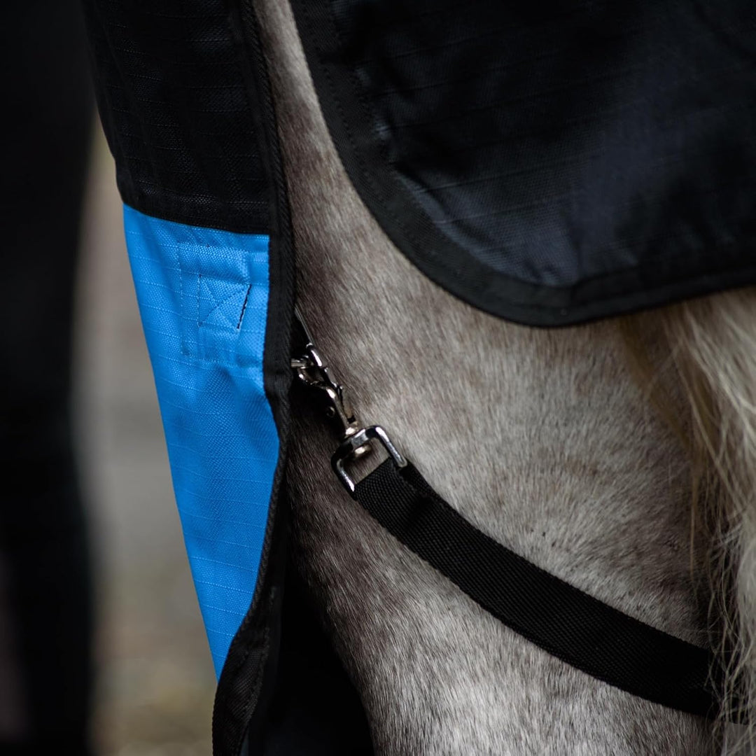 Pferdedecke 1200D High Neck 50g, 100g, 200g Weidedecke Winterdecke Regendecke Turnout : 100g Black/B