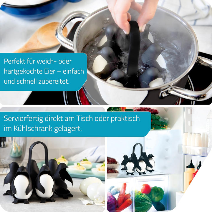 Peleg Design Egguins – Pinguin-förmiger Eierspender & Eier Aufbewahrung – Eierkocher & Kühlschrank O