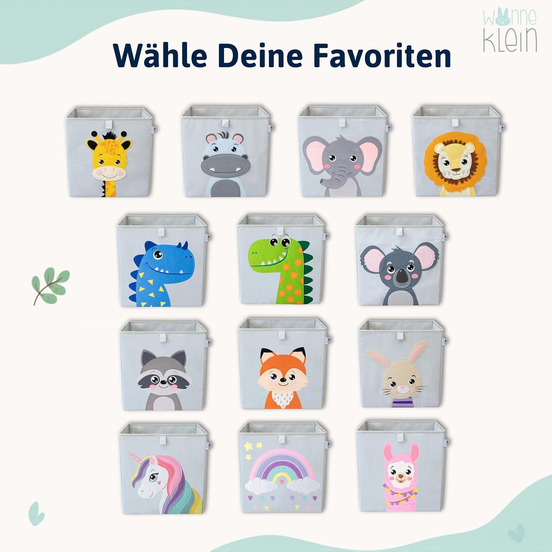 Aufbewahrungsbox Kinder für Kallax Regal I Einsatz Kinderregal I Faltbox 33x33x33 Kinderzimmer I Box