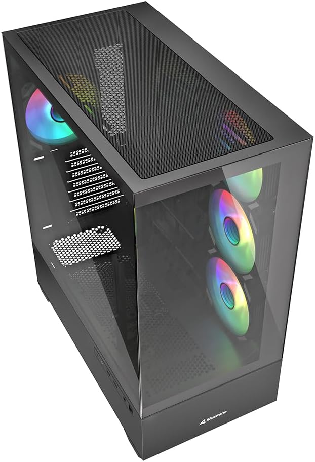 Sharkoon AK6 RGB PC Gehäuse, ATX, Schwarz