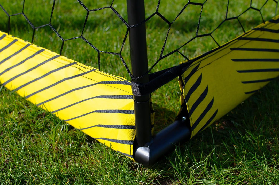 Fussballtor aus Stahl - Verschiedene Grösse - Schwarz - Bodenverankerung und Transporttasche inkl. 1