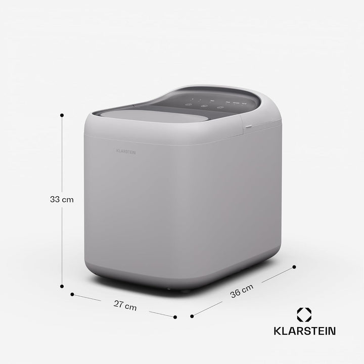 Klarstein SparkIce Eiswürfelmaschine, 15 kg/Tag, Eiswürfel in 6 Min., Touchpad, 2 Eiswürfelgrössen,