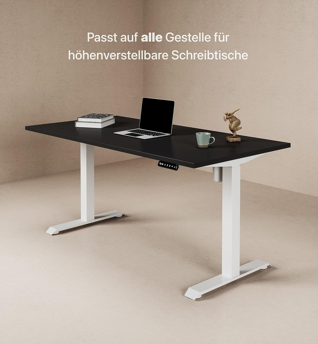 Desktronic Tischplatte 180x80 cm Schreibtischplatte – Perfekt für höhenverstellbare Schreibtische, E