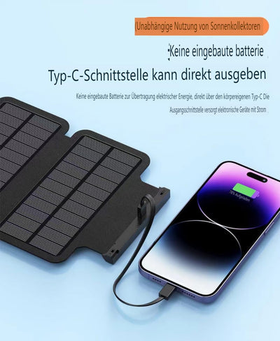 Solar Power Bank 20000MAh, Hand Cranked Power Eingebaute Kabel Drahtlose Aufladung Dual Scheinwerfer