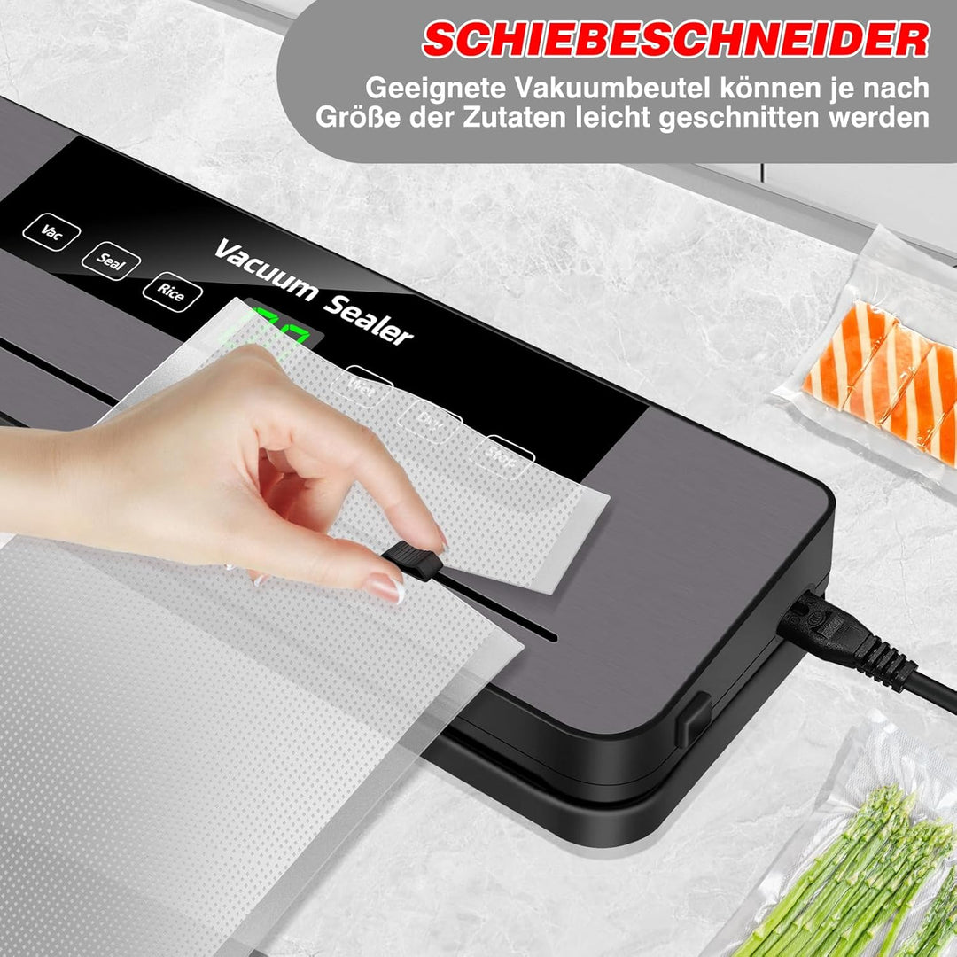 Vakuumiergerät 6 in 1, Vakuumierer sous vide mit Eingebauter cutter, Vacuumiergeraet Folienschweissg