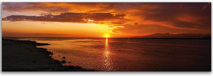 Feeby Bilder Meer Wasser Sonnenuntergang 150x60 cm Wohnzimmer Schlafzimmer Büro Flur Küche Wandbilde