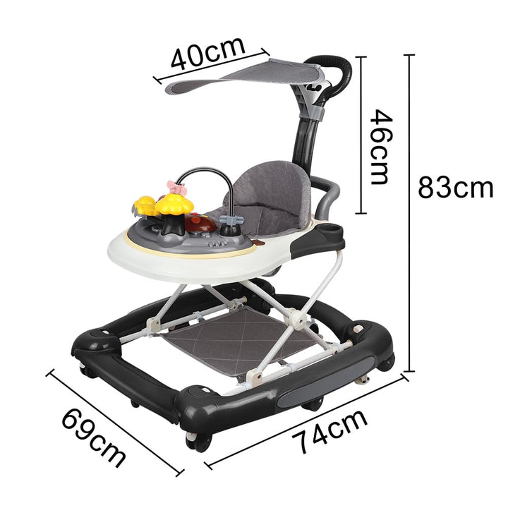 Lauflernhilfe für Babys, 4-in-1, Lauflernhilfe für Mädchen, Jungen, 6-18 Monate, Musikscheibe + hohe