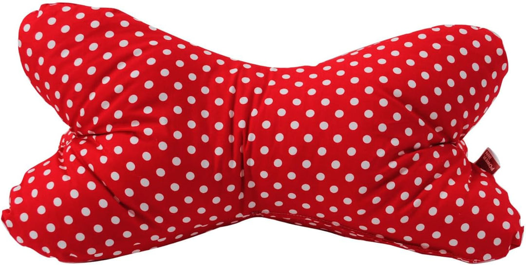 Leseknochen | Nackenkissen - Lesekissen | 44 x 23 cm (Baumwolle, Rot) Rot Baumwolle, Rot Baumwolle