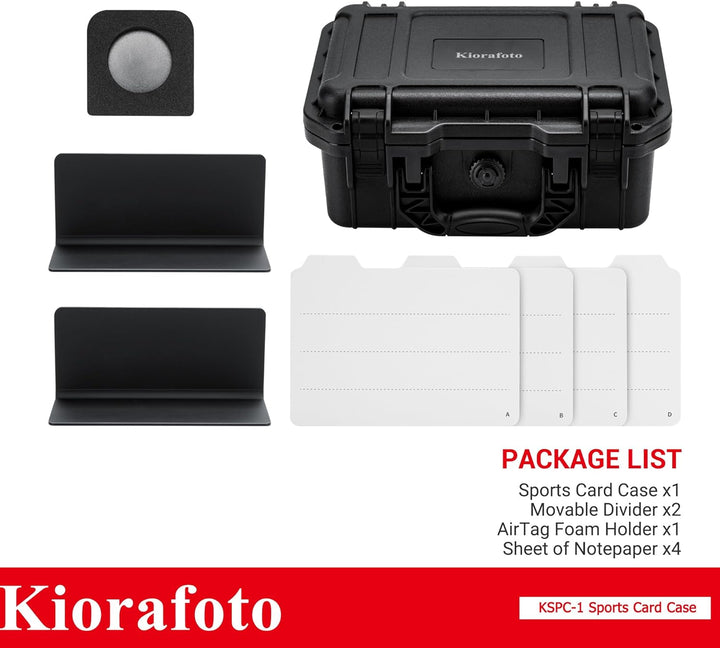 Kiorafoto Graded Card Case, IP67 wasserdichte Sammelkarten Koffer für100+ 3 "x 4" 35pt Toploader ode