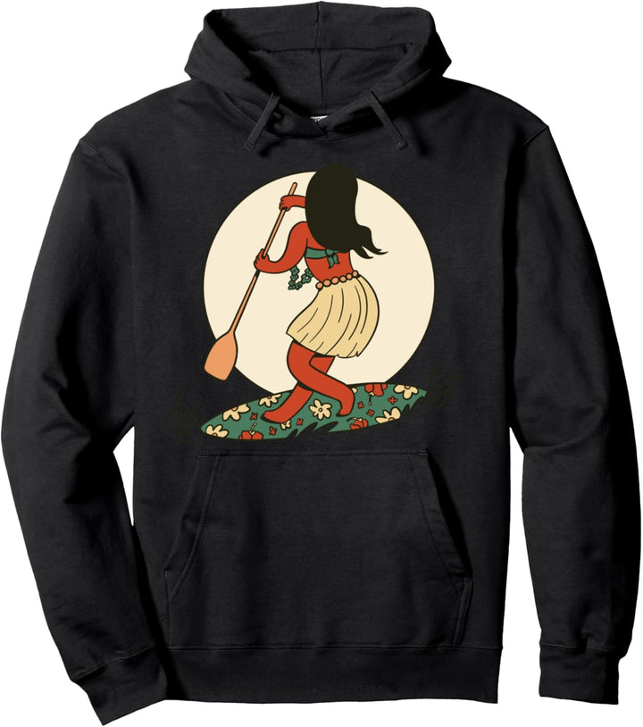 Hawaii Stand up Paddle Kleidung - Stehpaddlerin auf dem SUP Pullover Hoodie