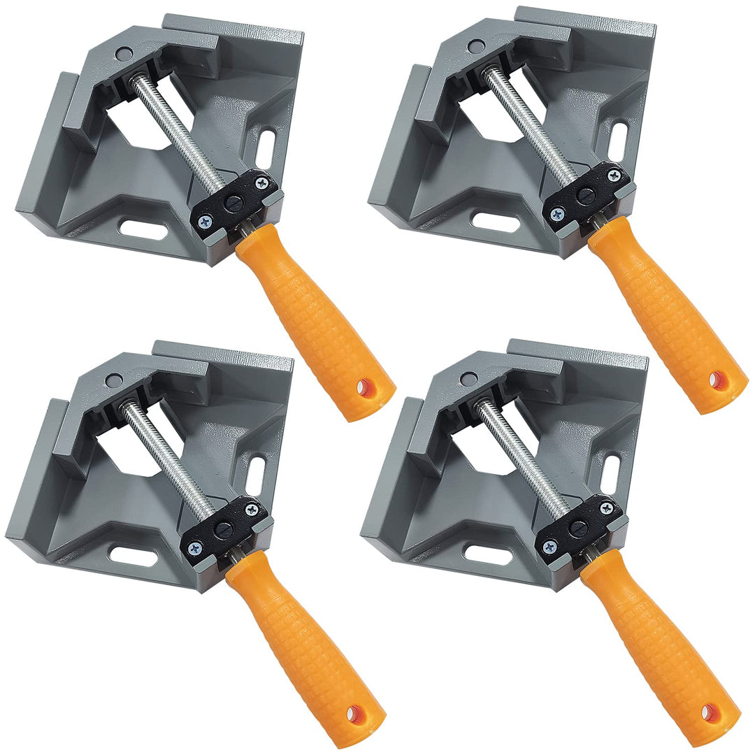 4 Stück Winkelspanner 90 Grad, Aluminium-Legierung Eckspanner, Mit Swing Kiefer, Single Handle, Wink