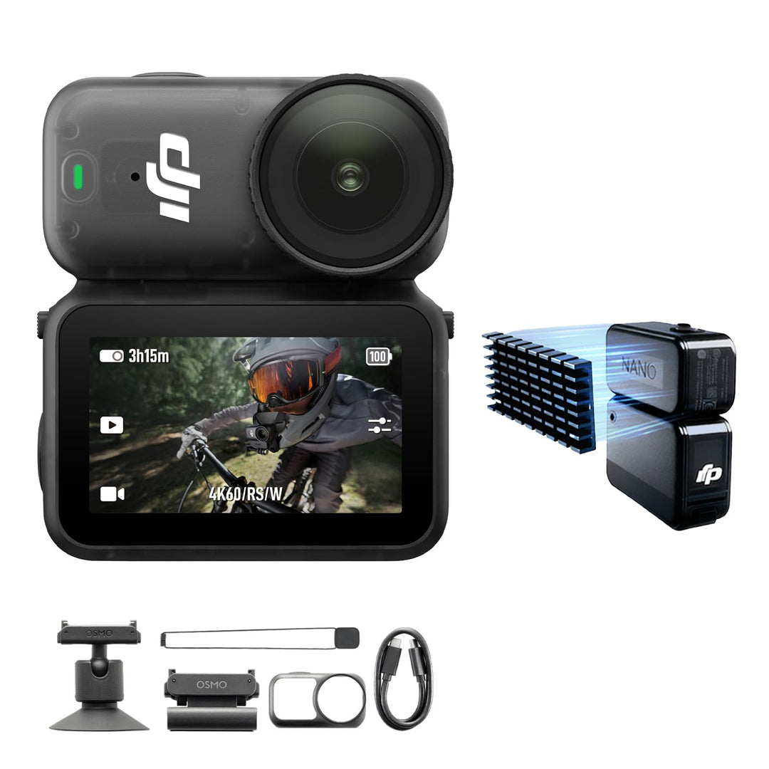 DJI Osmo Nano (64GB) mit 10 Grad Celsius-Kühlwerkzeug- Sofortiges Aufschnappen & Kühlen, 4K/60fps kl