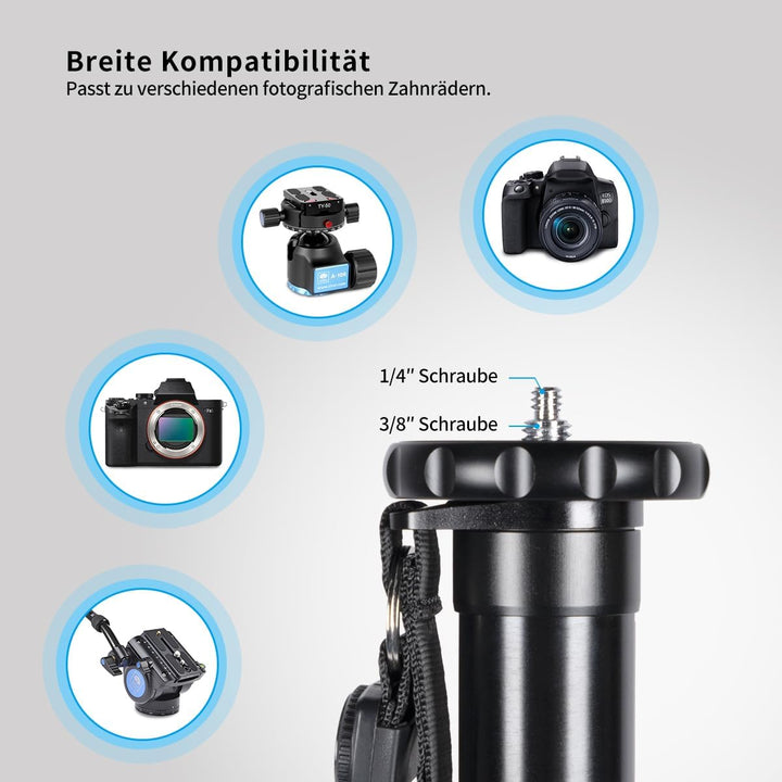 SIRUI P-306 Camera Kamera Reise Einbeinstativ Monopod, Aluminium 0.56kg Einbeinstativ, 6 Sektionen,