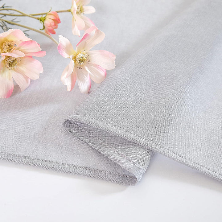 MIULEE Sheer Voile Vorhang Weihnachtsdeko mit Ösen Transparente Optik Gardine Ösenvorhang Ösenschal