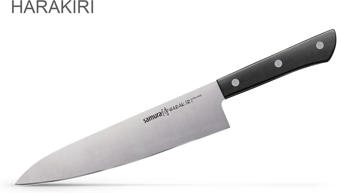 SAMURA Harakiri Profi Messer XXL Geschenk Set Ultra-scharf, AUS 8, Gemüsemesser, Allzweckmesser, Nak