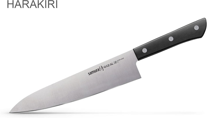 SAMURA Harakiri Profi Messer XXL Geschenk Set Ultra-scharf, AUS 8, Gemüsemesser, Allzweckmesser, Nak