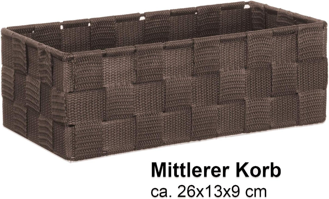 Brandsseller 4er Set Aufbewahrungsboxen - 28x28x10 cm, 26x13x9 cm, 13x13x9 cm (2x) – eckige Regalkör