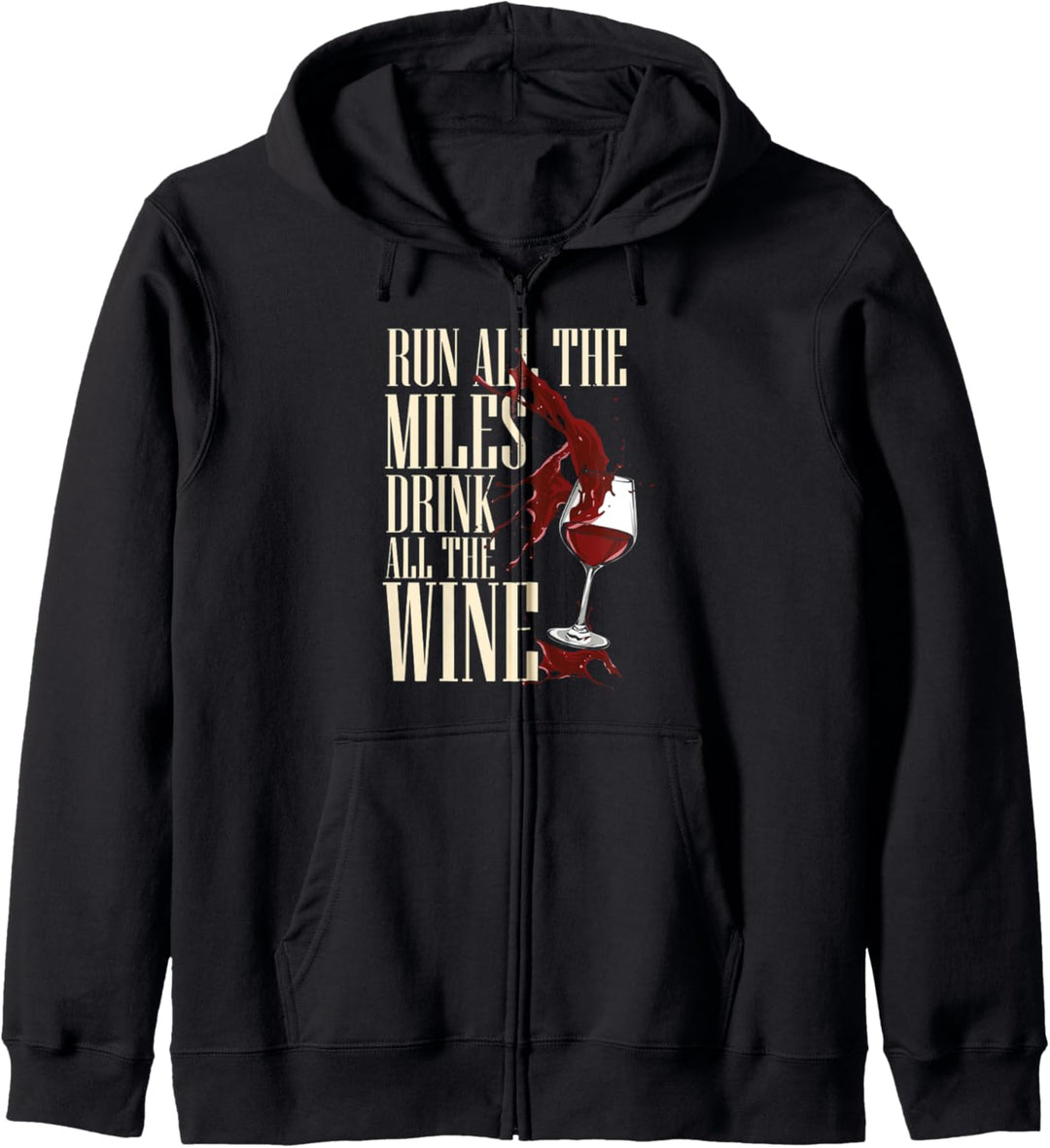 Wein und Jogging - Laufen Spruch Weintrinker Sport Kapuzenjacke