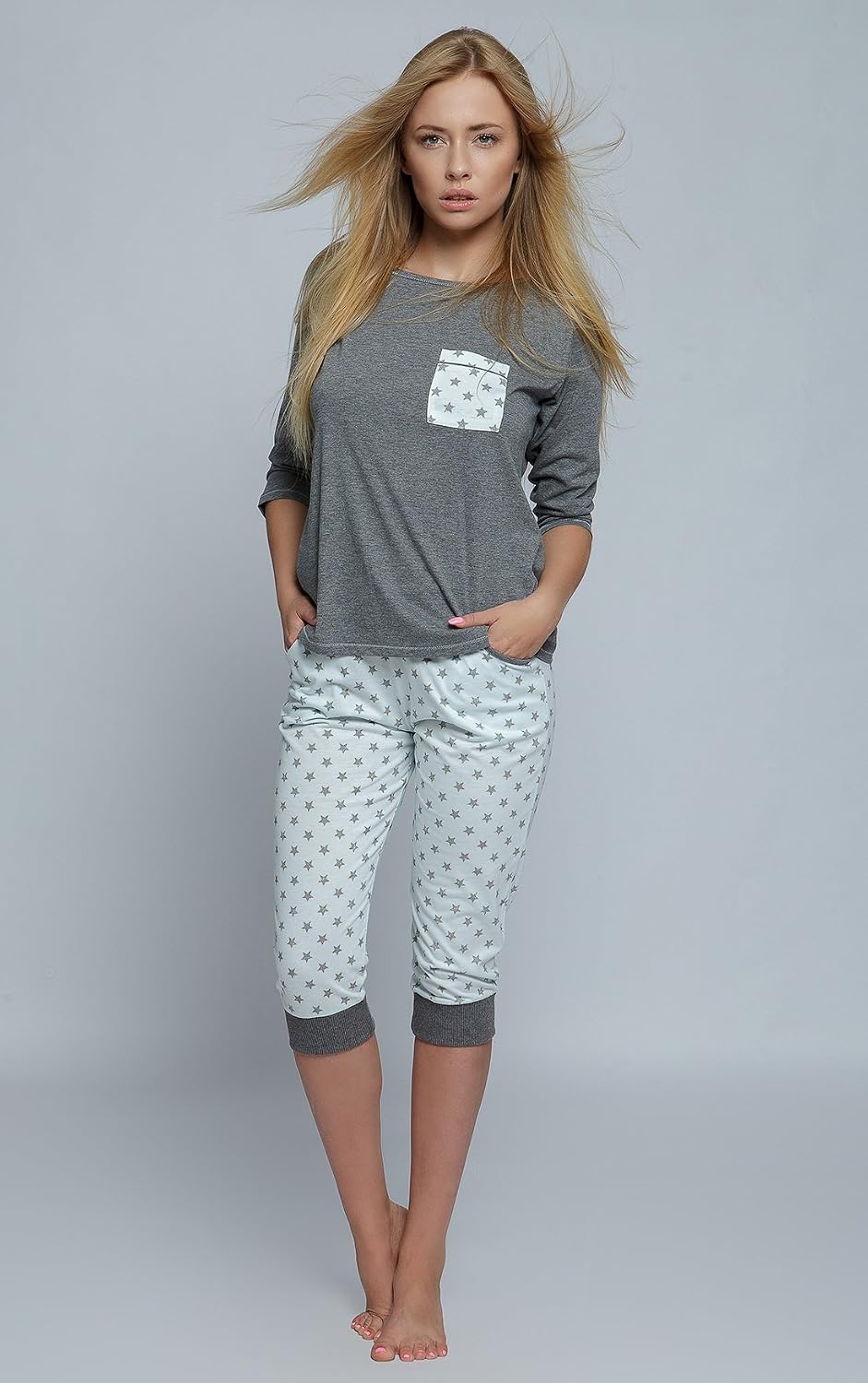 S&amp; SENSIS charmantes Nachtwäsche-Set (Made in EU) aus angesagtem Shirt und koketten Shorts oder Lang