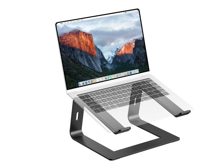 PureMounts Laptop Ständer Ultra-Slim, Ergonomischer Aluminium Notebookhalter mit Belüftung & Anti-Ru