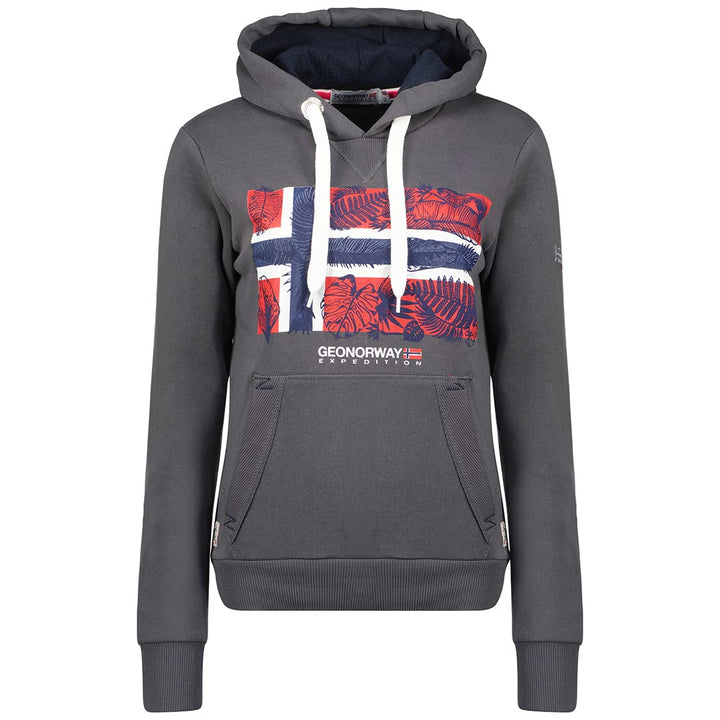 Geographical Norway Gpalm Lady - Frauen Sweatshirt Kapuze Taschen Känguru - Sweatshirt Frauen Pullov