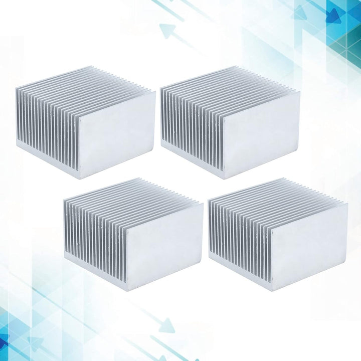 Aluminium-Kühlkörper, 4 PC Kühlrippen-Kühlkörper-Kit, 60 x 60 x 39 mm Kühlkörper für die Kühlung von