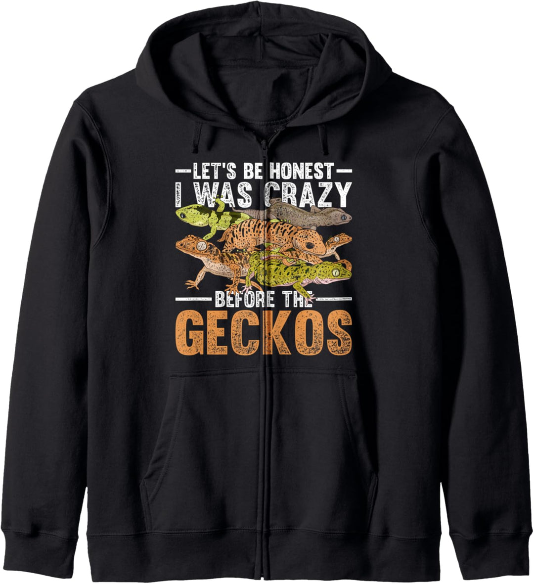 Ich war schon vor den Geckos verrückt Lustiges Gecko Kapuzenjacke