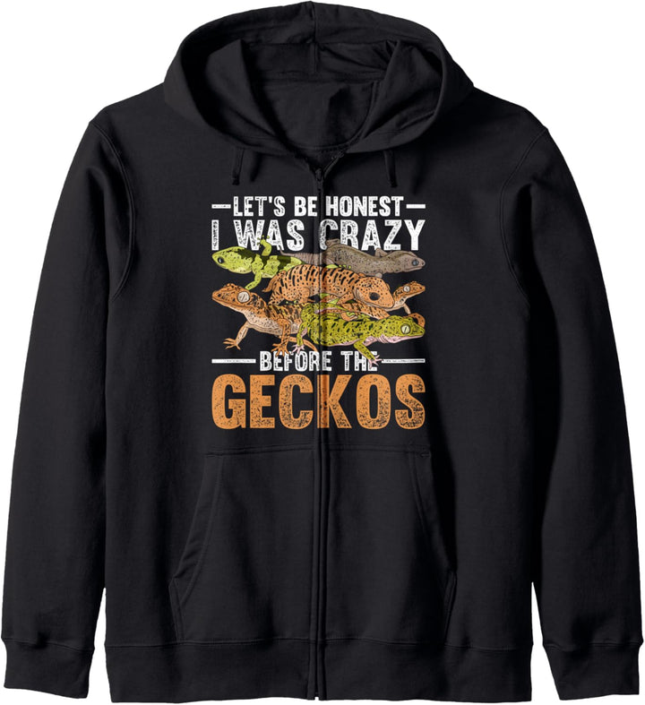 Ich war schon vor den Geckos verrückt Lustiges Gecko Kapuzenjacke