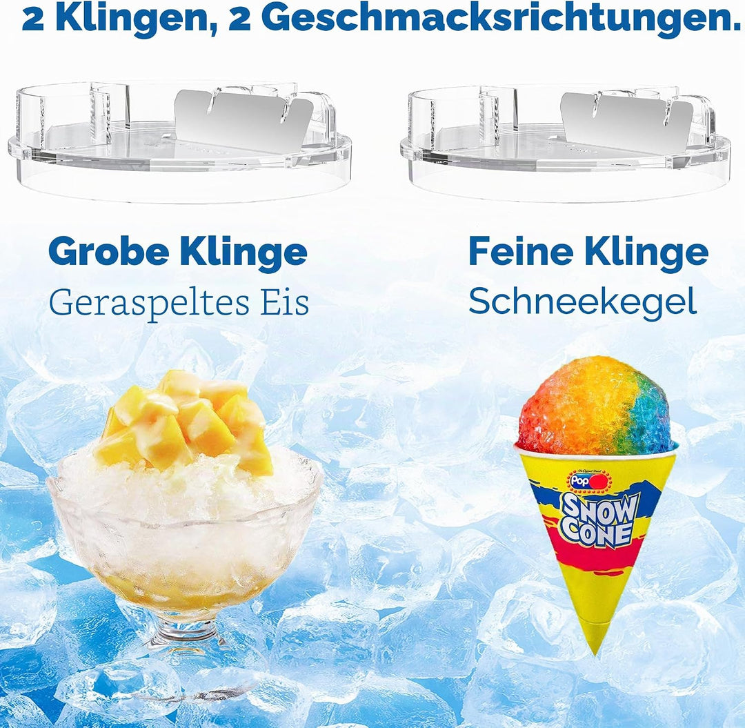 Rasiereis-Aufsatz für KitchenAid Standmixer, Schneekegel-Maker für KitchenAid mit 8 Eisformen, Edels