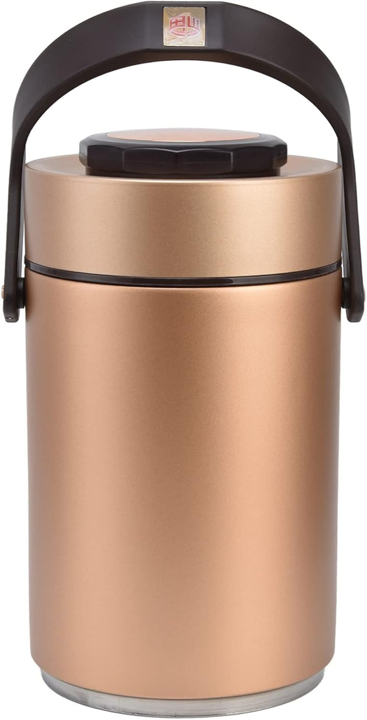 Thermobehälter für Essen, 2,3L Isolierter Lebensmittelbehälter 304 Edelstahl 3 Lagen Lecksicherer Wa