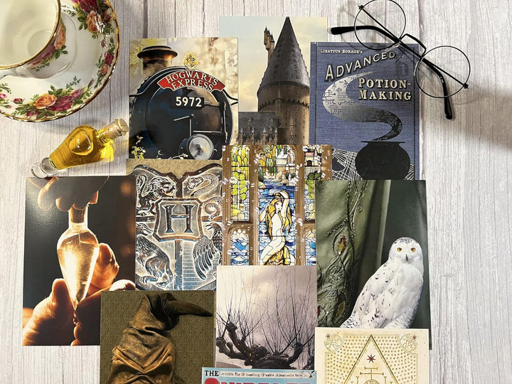 CON*QUEST Conquest Journals Harry Potter Hogwarts Wandcollage, Set mit 50 offiziellen Zaubererwelt-D