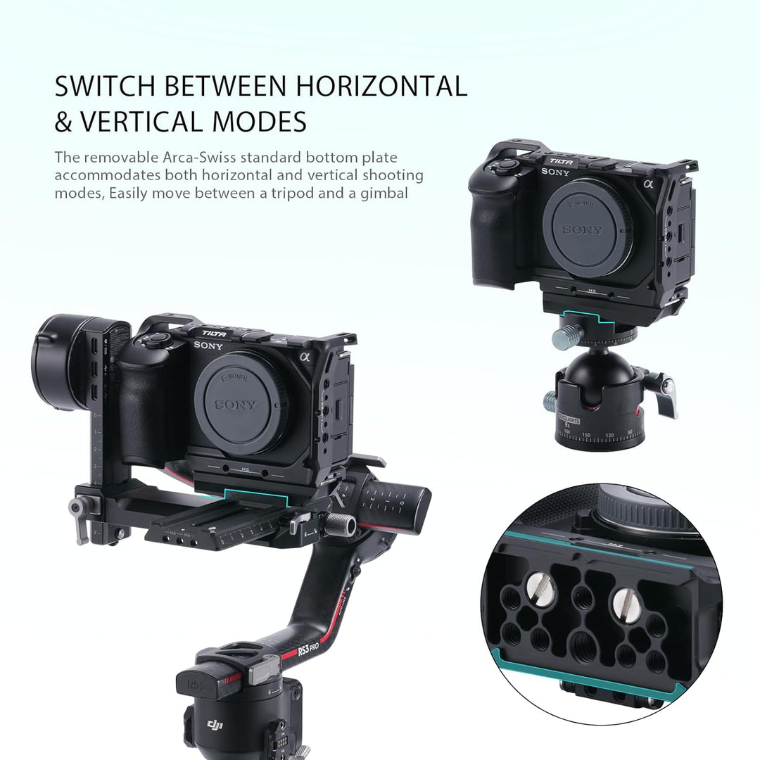 Tilta ZV-E1 Cage, Kompletter Kamerakäfig Kompatibel mit Sony ZV-E1 Pro Kit mit oberem Griff, Kühlsys