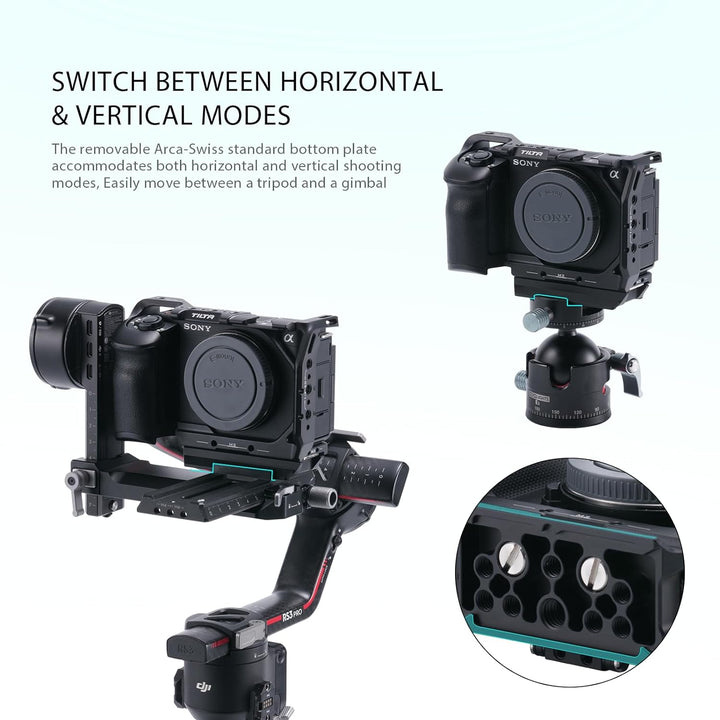 Tilta ZV-E1 Cage, Kompletter Kamerakäfig Kompatibel mit Sony ZV-E1 Pro Kit mit oberem Griff, Kühlsys