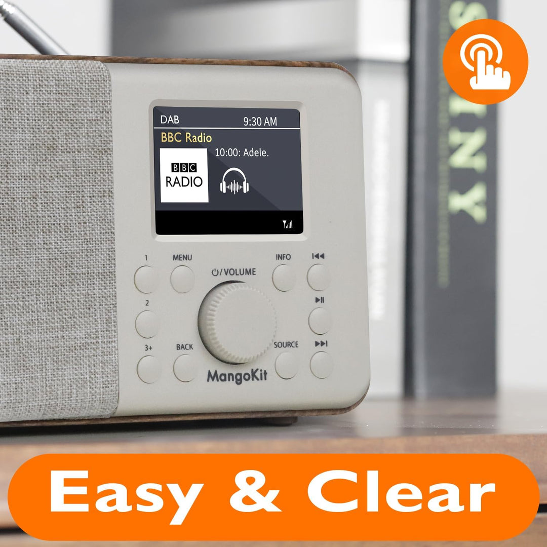 MD3 DAB/DAB+ Digitalradio mit 2.4'' Farbdisplay, UKW Digital Radio,Dab Radio mit Bluetooth 5.3 Tragb