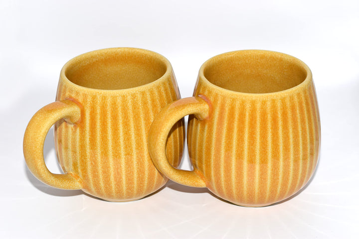 Saumo 2er Set 480 ml Hochwertige Handgefertigte Kaffeetassen aus Porzellan, Kaffee - Tasse in Modern