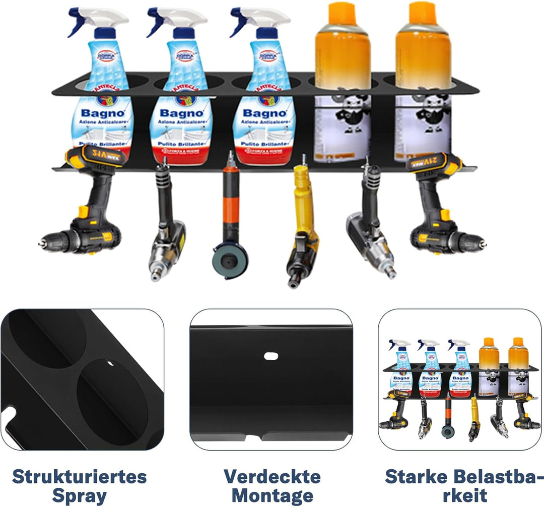 2PCS Dosenhalter für Sprühflaschen,Spraydosenhalter,Sprühdosenhalter,Werkstatt Halterung für Garage