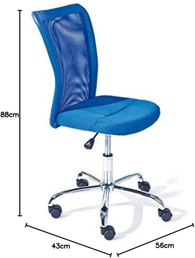 Verstellbarer Bürostuhl mit Rollen aus Kunstleder und Polyester
