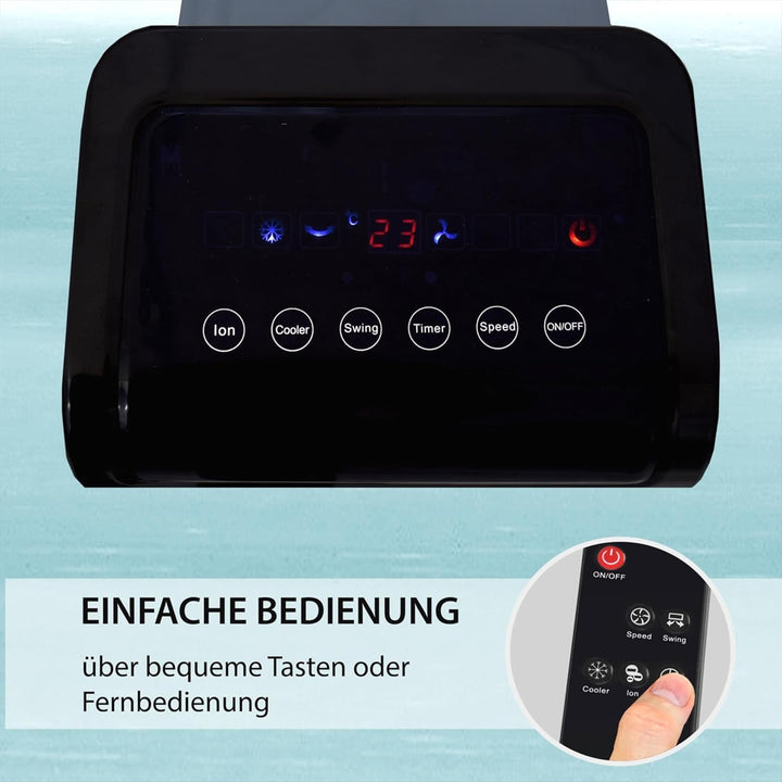 Syntrox Mobiler Luftkühler mit Wasser Soft | Luftbefeuchter | Verdunstungskühler, 80 Watt, 5 Liter K