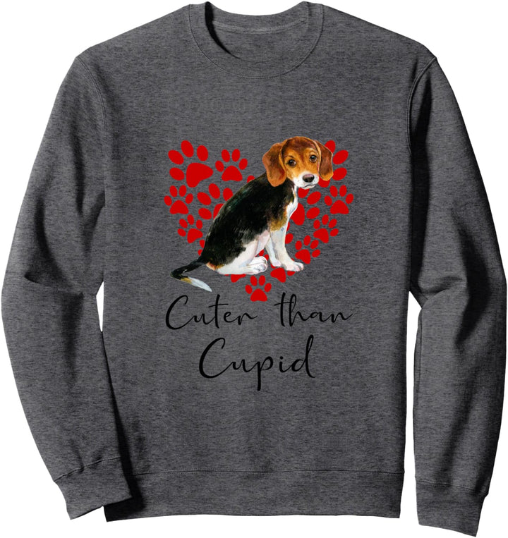 BEAGLE Cuter Than Cupid Hunde Valentinstag Sweatshirt
