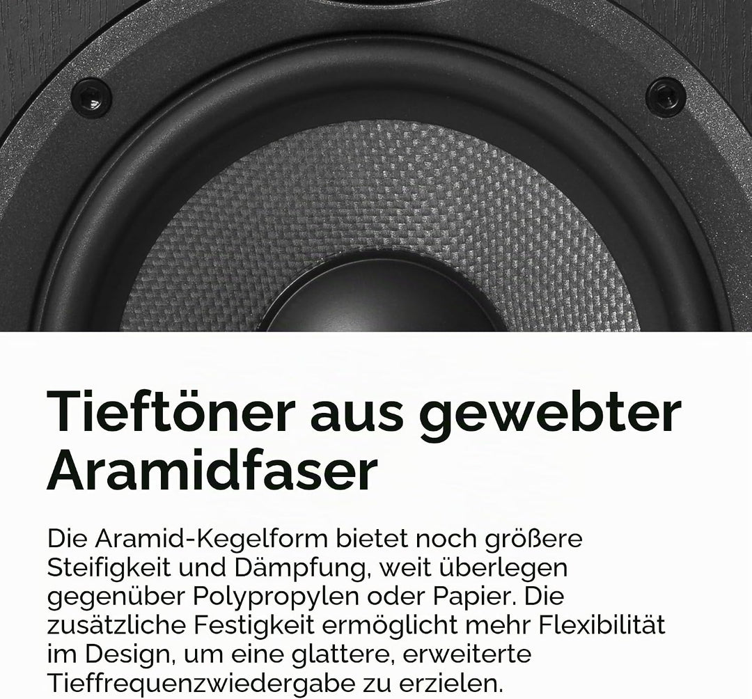 ELAC Debut 2.0 B5.2 Bücherregal-Lautsprecher, Schwarz, 1 Paar, Paar