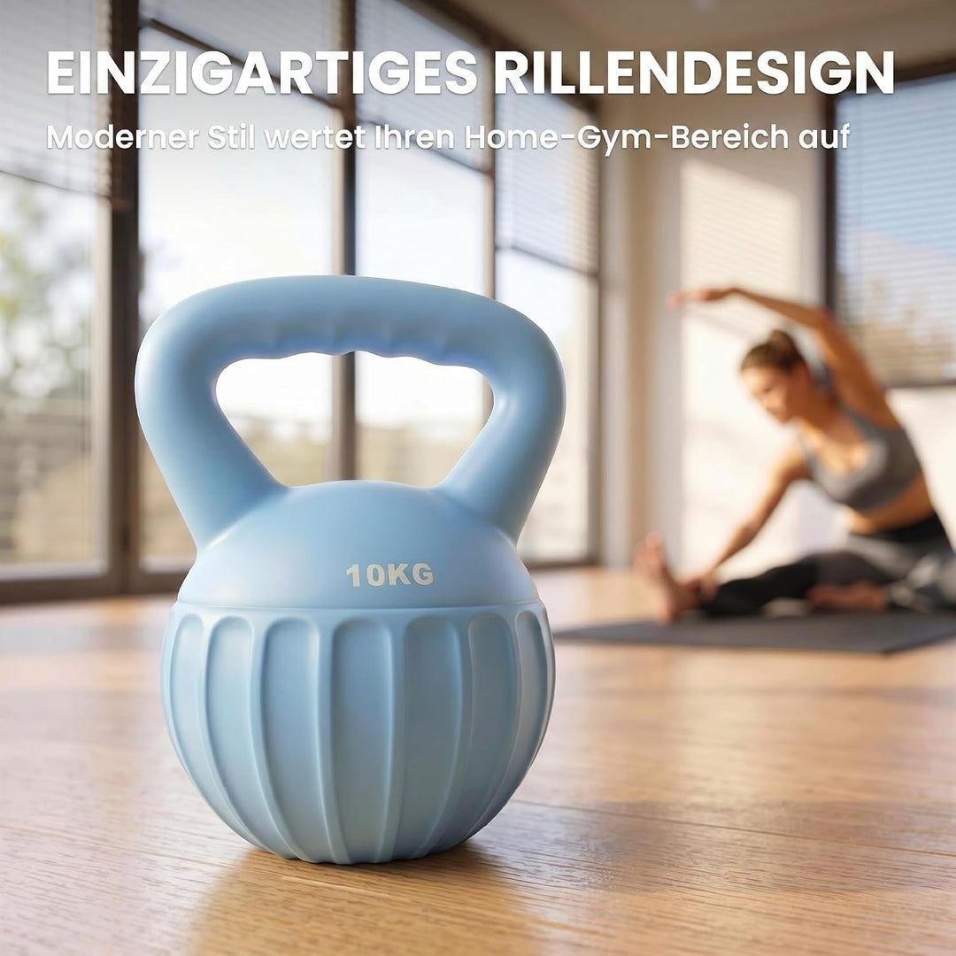 SPORTNOW Kettlebell Kugelhantel 6 kg Gewicht-Hantel mit Sand befüllt für Anfänger Zuhause Krafttrain