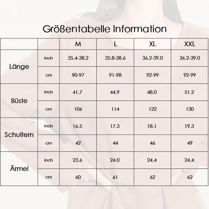 FTCayanz Damen T-Shirt Tunika Kleid Langes Leinenkleider Elegant Langarm Blusenkleid Mini Kleider M