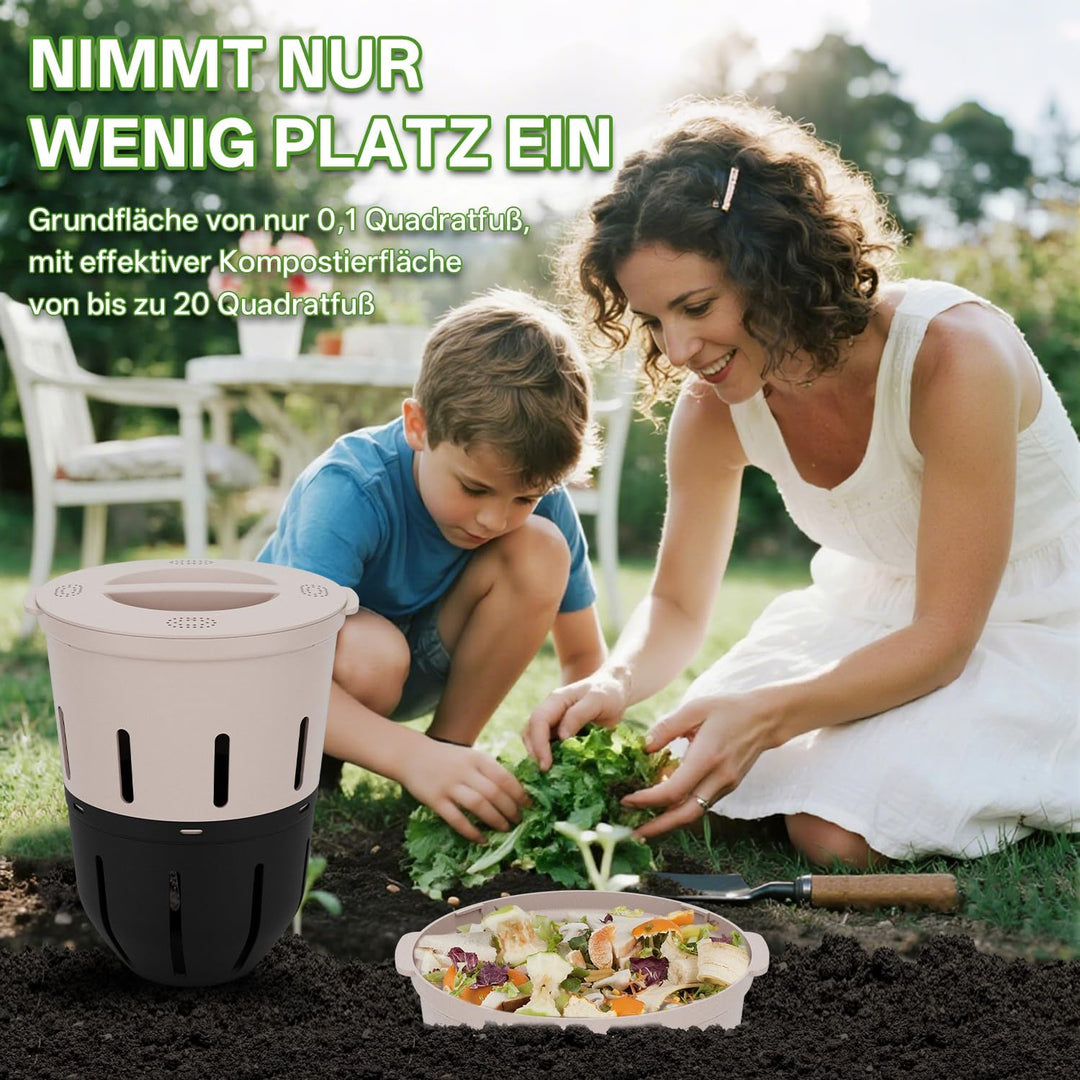 Unterirdischer Wurmkomposter 12,5 L – 2er Pack Beetkomposter zum Eingraben für Garten, kompostiert K