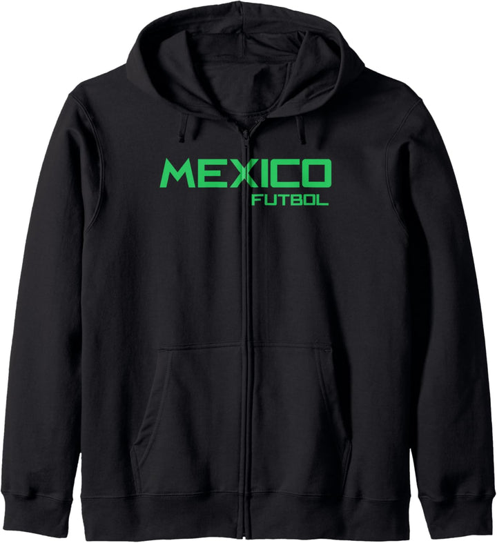 Mexico Futbol Green Text Kapuzenjacke