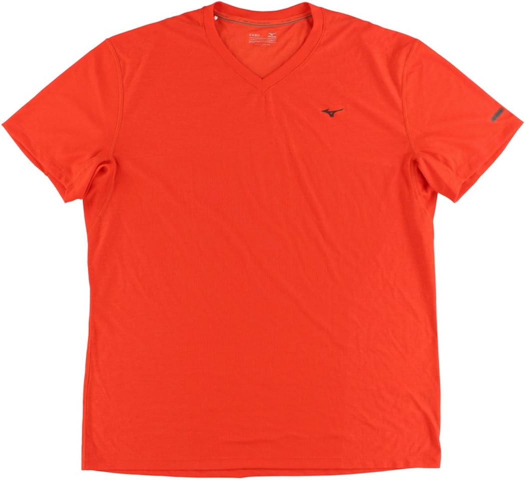 Mizuno Atmungsaktives Thermo-Shirt für Herren, Body-Mapping, kurzärmelig XL Dunkelgrauer Schiefer.,