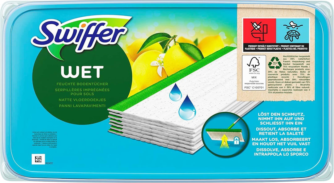 Swiffer Bodenwischer Feuchte Bodentücher Nachfüllpackung Mit Frischem Zitrusduft, Für Eine Schnelle